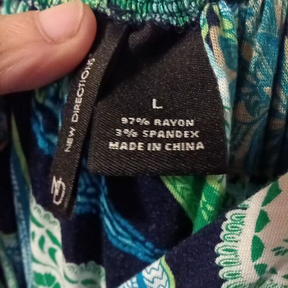 New Directions Tank Maxi Dress Paisley Print NWT Sz. LG. Festival Hippie Beach - Picture 4 of 9